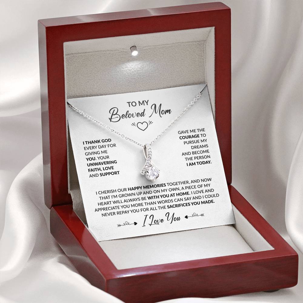 To My Beloved Mom - Alluring Beauty Necklace