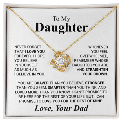 To My Daughter – Believe in Yourself Necklace from Dad