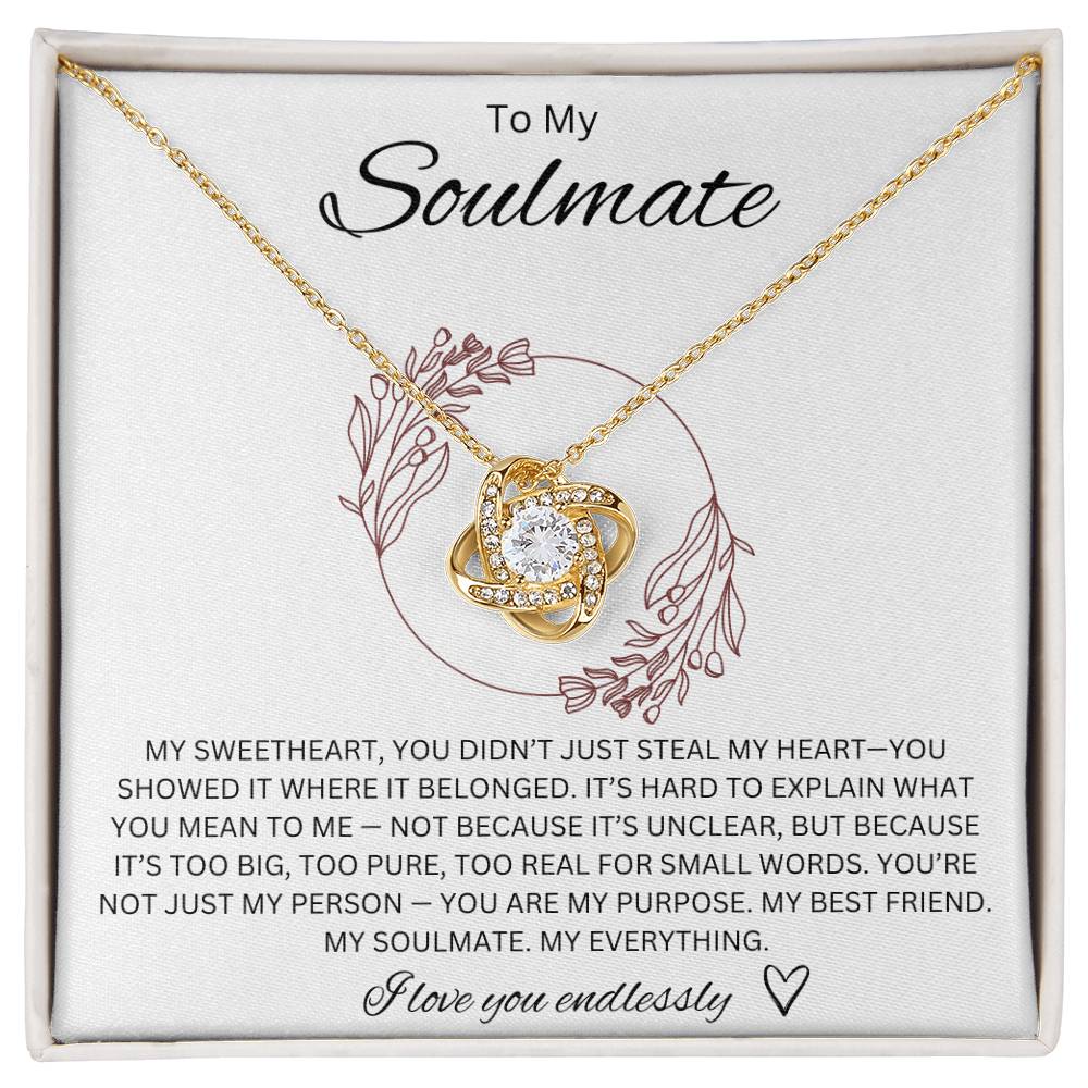 I Love You Endlessly - Love knot Necklace
