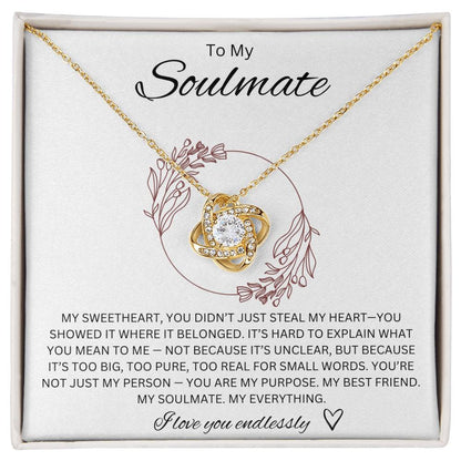 I Love You Endlessly - Love knot Necklace