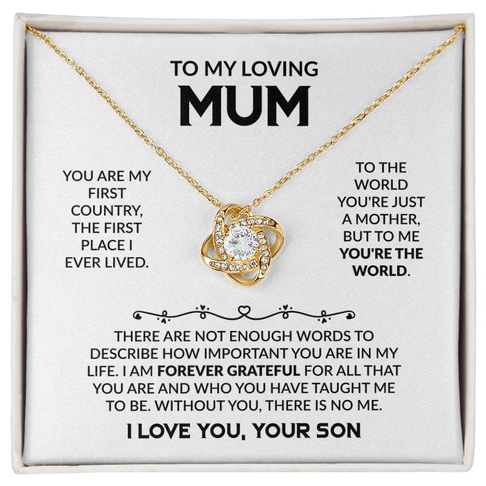 To My Loving Mum – Forever Your Little Boy Necklace
