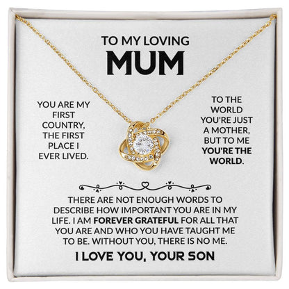 To My Loving Mum – Forever Your Little Boy Necklace