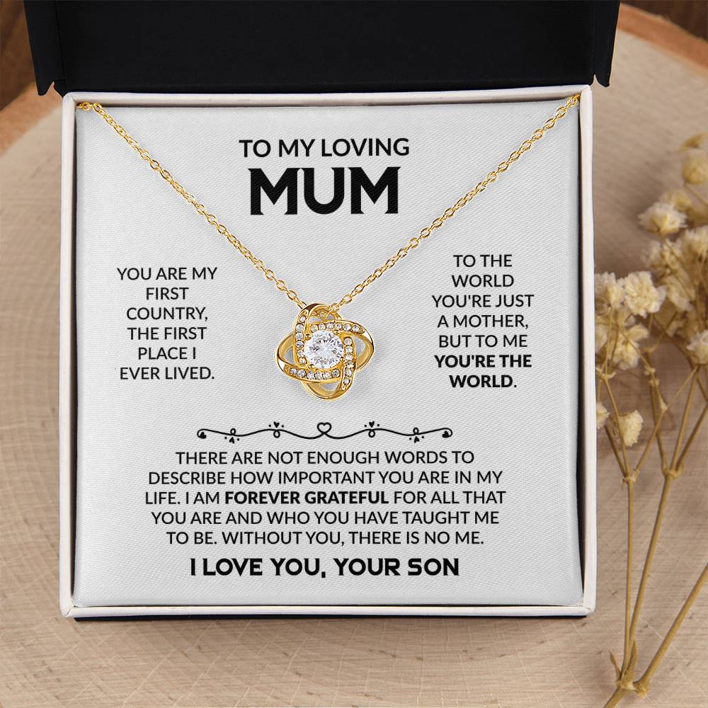 To My Loving Mum – Forever Your Little Boy Necklace