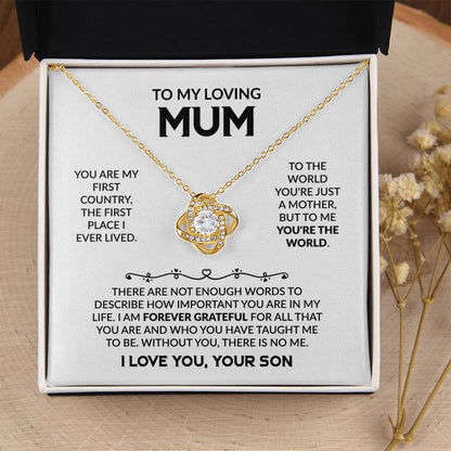 To My Loving Mum – Forever Your Little Boy Necklace