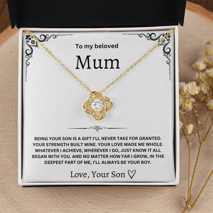 To My Beloved Mum – Love Knot Necklace