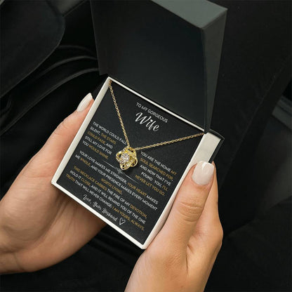 To My Wife, My Best Friend and My Soulmate - Love Knot Necklace