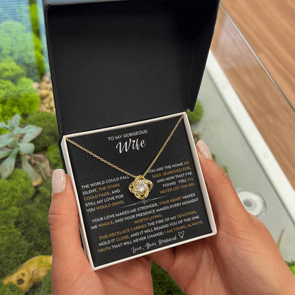 To My Wife, My Best Friend and My Soulmate - Love Knot Necklace