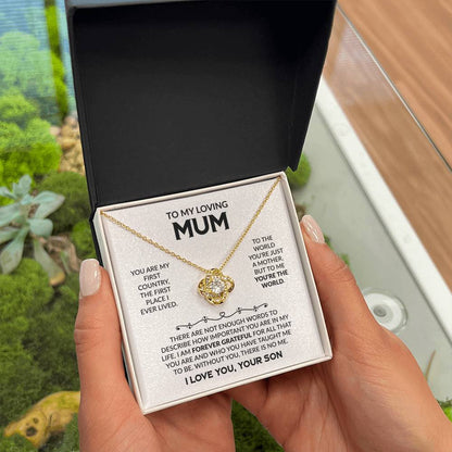 To My Loving Mum – Forever Your Little Boy Necklace