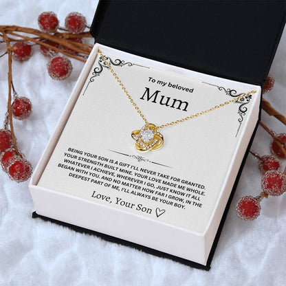 To My Beloved Mum – Love Knot Necklace