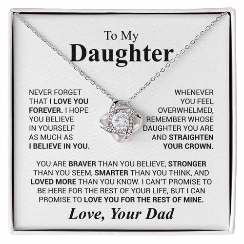 To My Daughter – Believe in Yourself Necklace from Dad