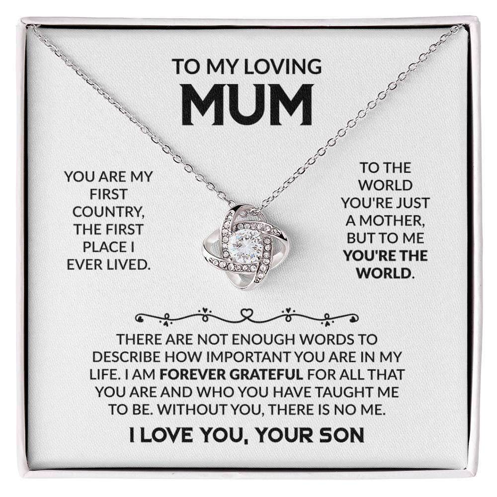 To My Loving Mum – Forever Your Little Boy Necklace