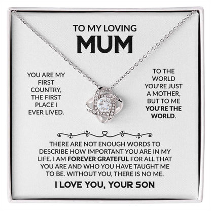 To My Loving Mum – Forever Your Little Boy Necklace