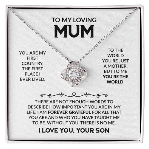To My Loving Mum – Forever Your Little Boy Necklace