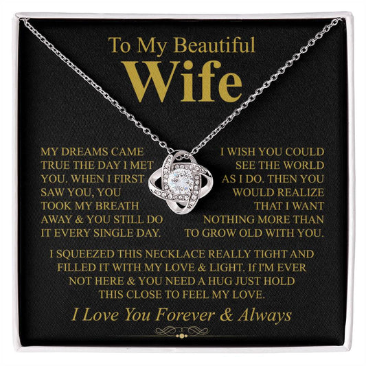 To My Beautiful Wife – Sparkling Soulmate Necklace