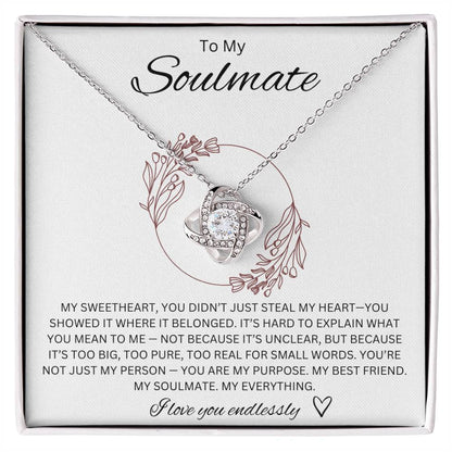 I Love You Endlessly - Love knot Necklace