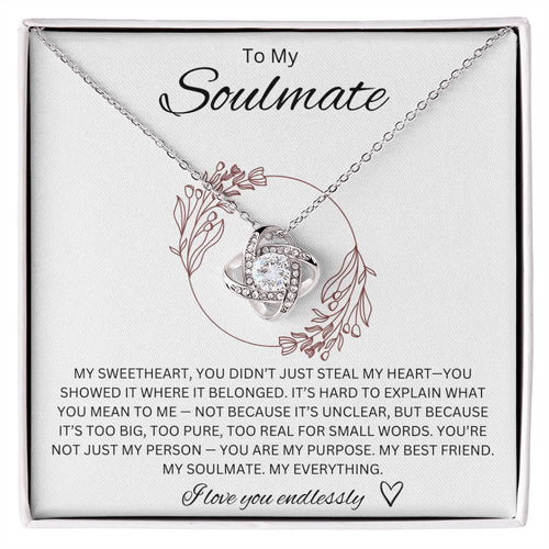 I Love You Endlessly - Love knot Necklace