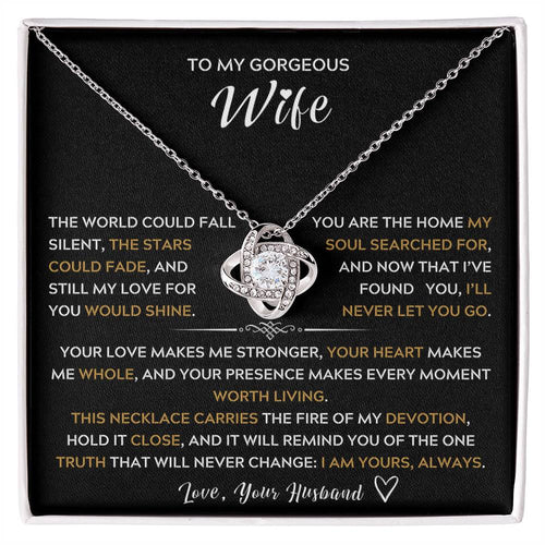 To My Wife, My Best Friend and My Soulmate - Love Knot Necklace