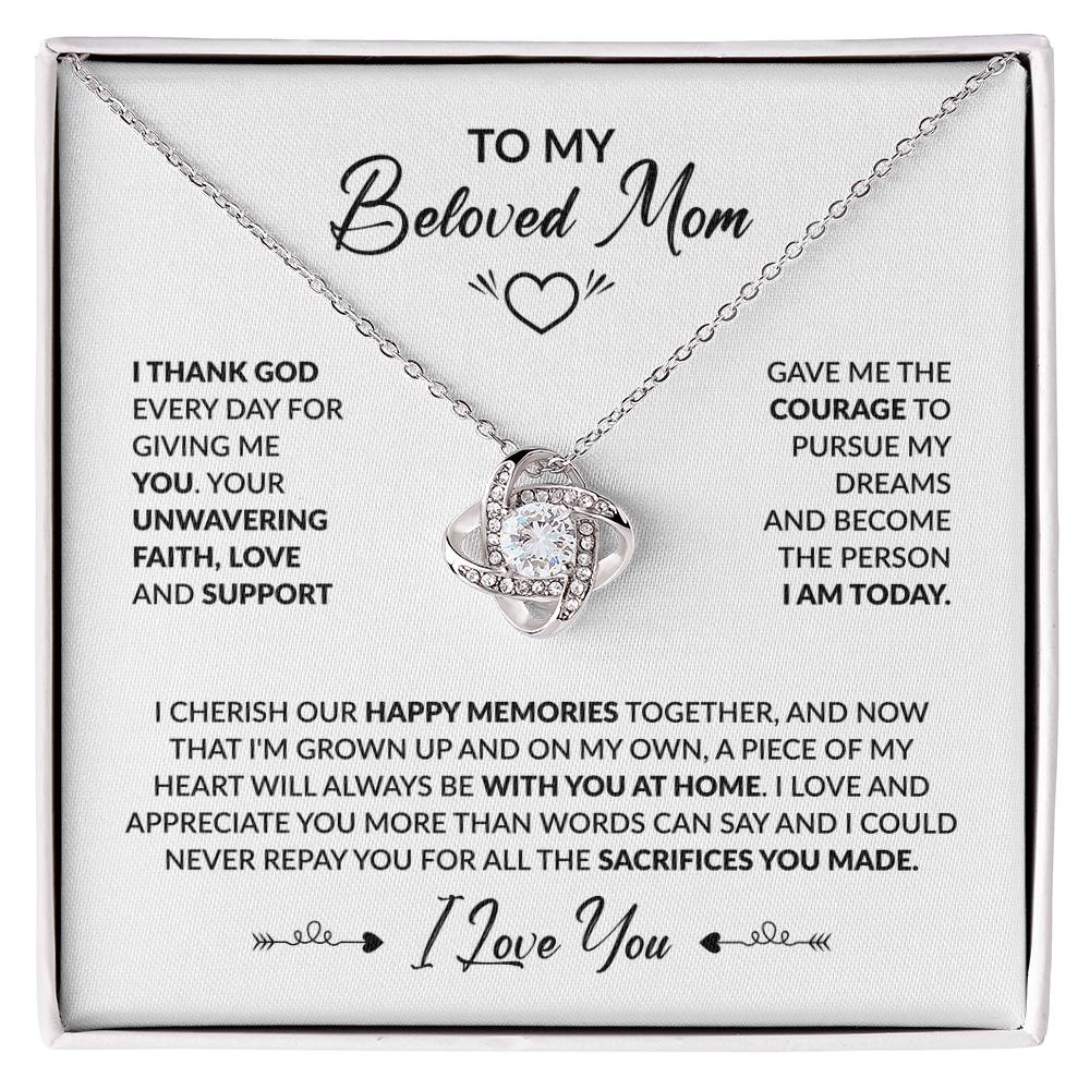 I Love You - Love knot Necklace