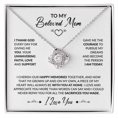 I Love You - Love knot Necklace