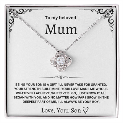 To My Beloved Mum – Love Knot Necklace