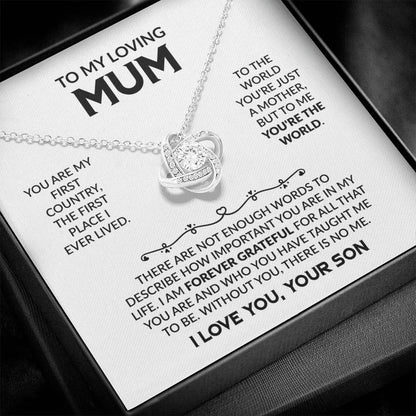 To My Loving Mum – Forever Your Little Boy Necklace
