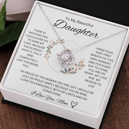 I Love You, Mom <3 - Love knot Necklace