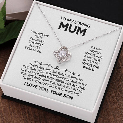 To My Loving Mum – Forever Your Little Boy Necklace