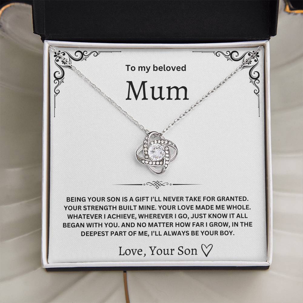To My Beloved Mum – Love Knot Necklace