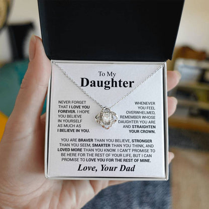 To My Daughter – Believe in Yourself Necklace from Dad