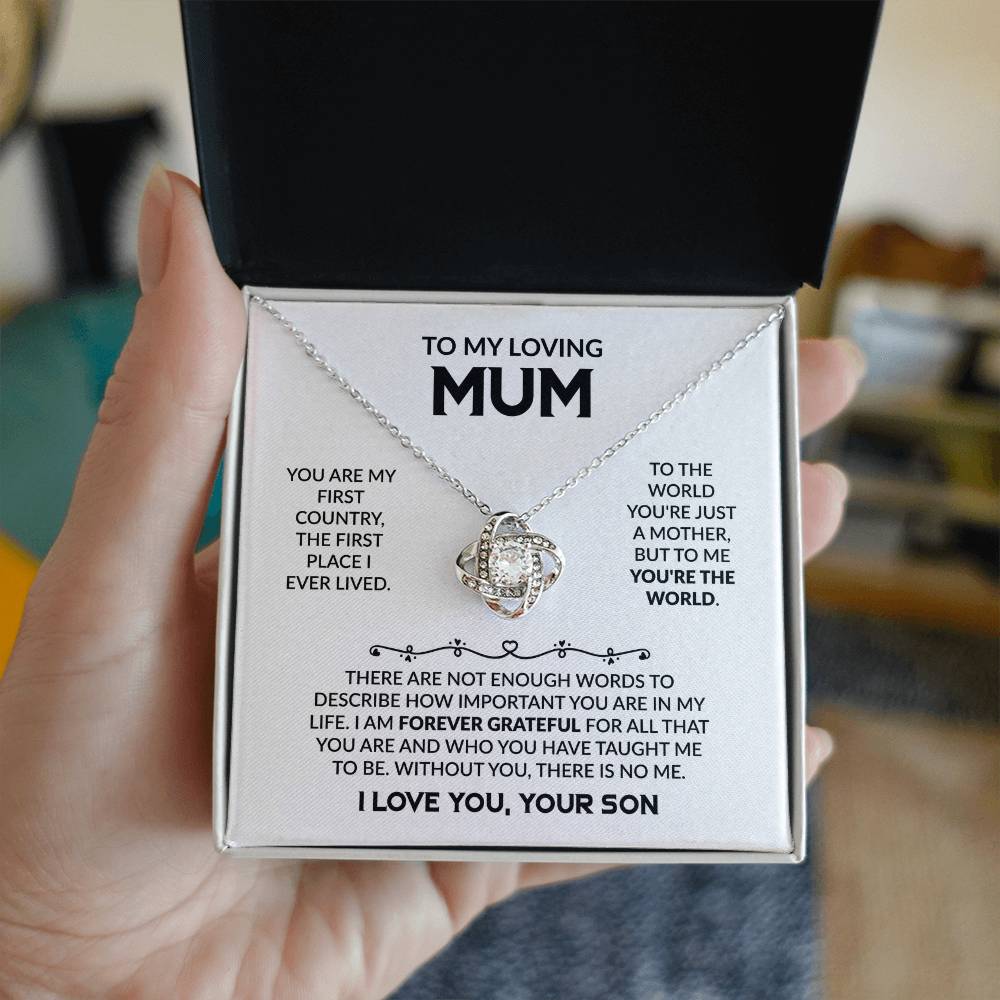 To My Loving Mum – Forever Your Little Boy Necklace