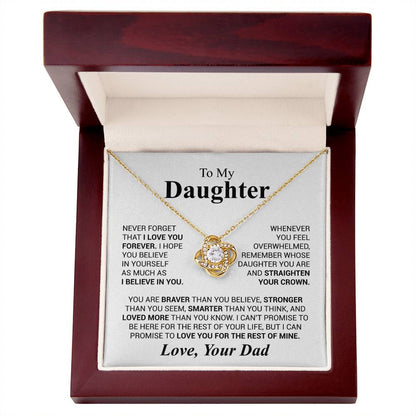 To My Daughter – Believe in Yourself Necklace from Dad
