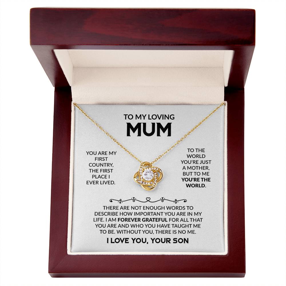 To My Loving Mum – Forever Your Little Boy Necklace