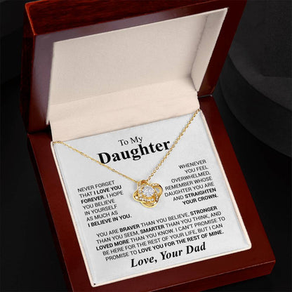 To My Daughter – Believe in Yourself Necklace from Dad