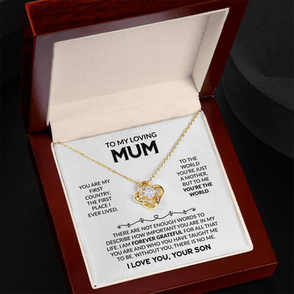 To My Loving Mum – Forever Your Little Boy Necklace