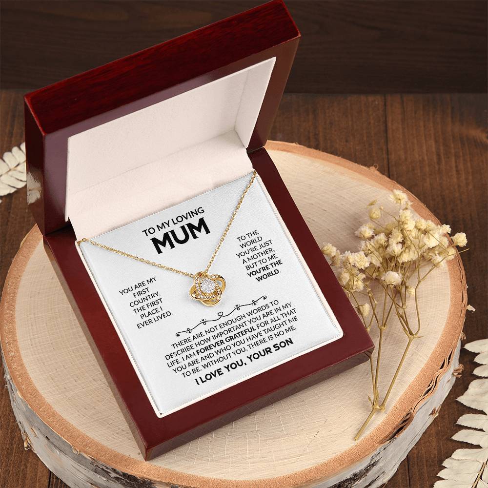 To My Loving Mum – Forever Your Little Boy Necklace