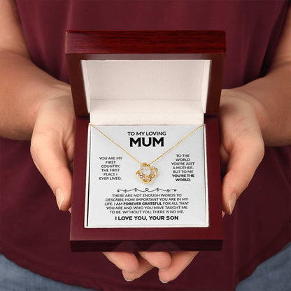 To My Loving Mum – Forever Your Little Boy Necklace