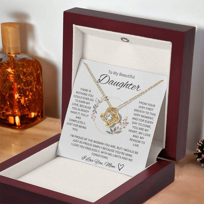 I Love You, Mom <3 - Love knot Necklace