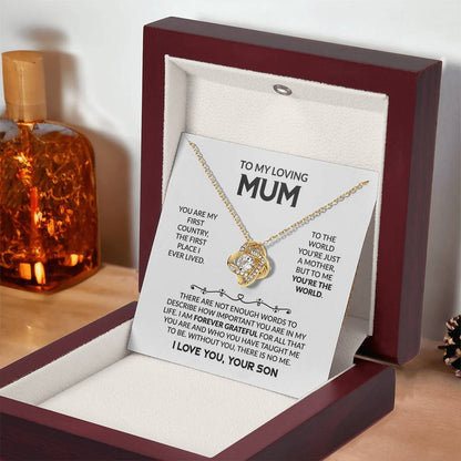 To My Loving Mum – Forever Your Little Boy Necklace