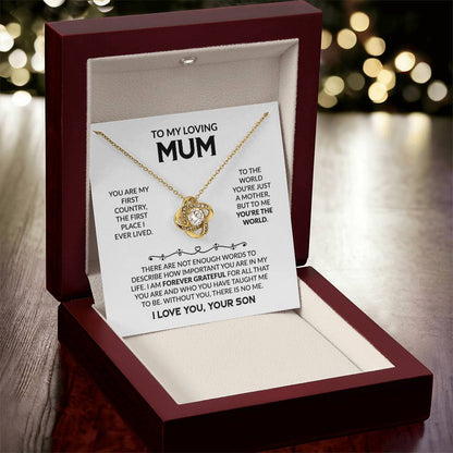 To My Loving Mum – Forever Your Little Boy Necklace