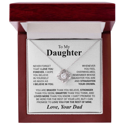 To My Daughter – Believe in Yourself Necklace from Dad