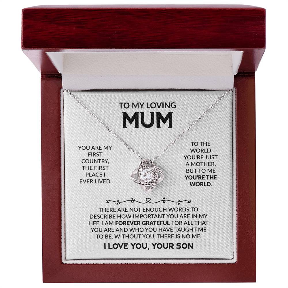 To My Loving Mum – Forever Your Little Boy Necklace