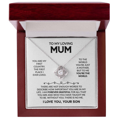 To My Loving Mum – Forever Your Little Boy Necklace