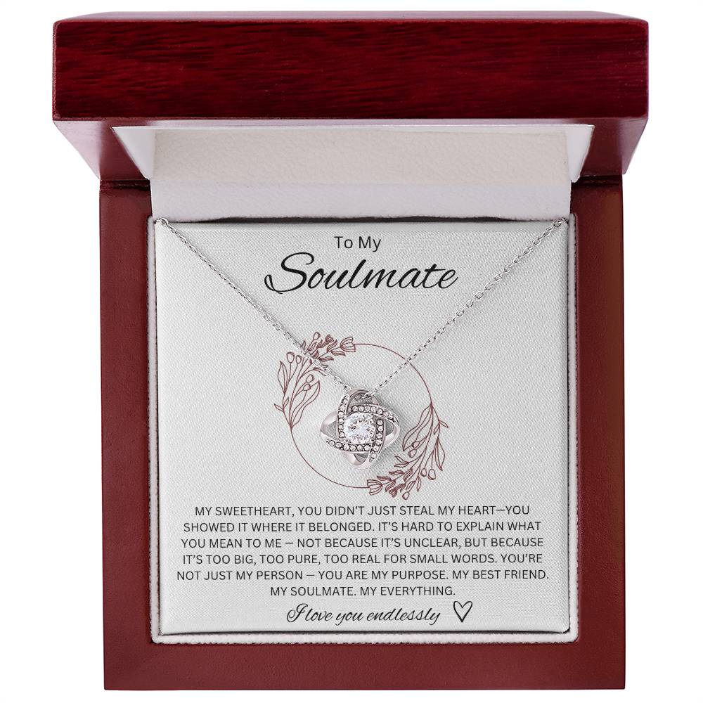 I Love You Endlessly - Love knot Necklace