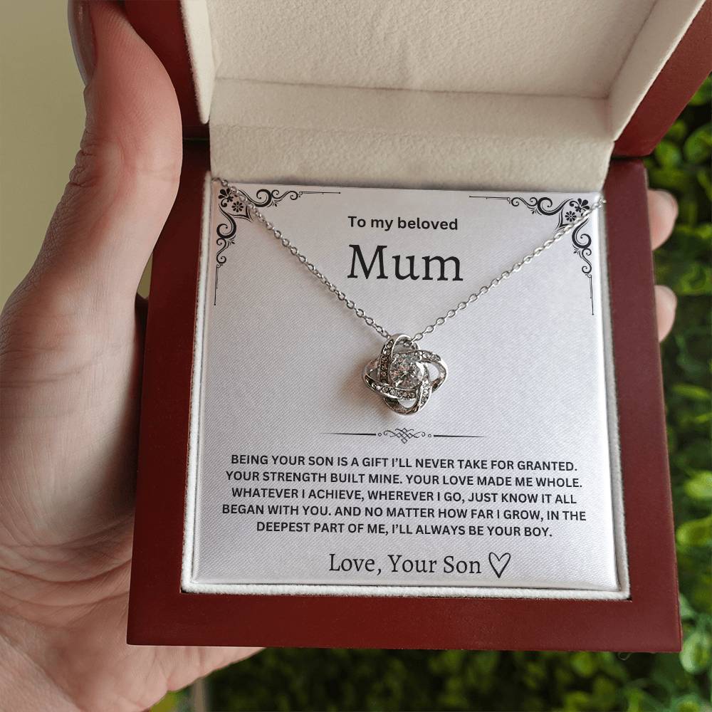 To My Beloved Mum – Love Knot Necklace