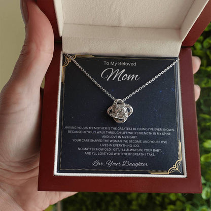To My Beloved Mom - Love knot Necklace