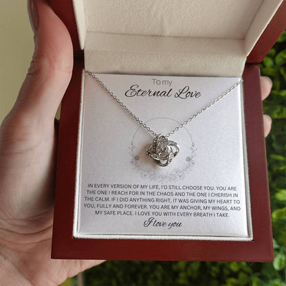 To My Eternal Love - Love knot Necklace