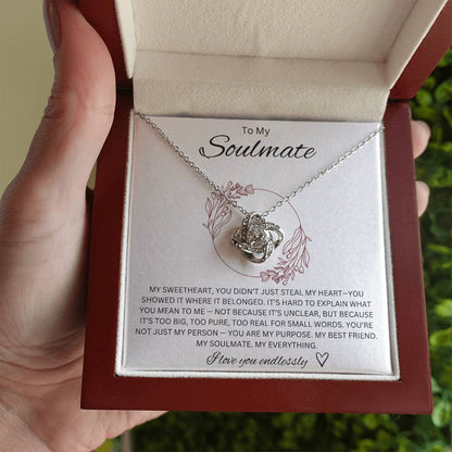 I Love You Endlessly - Love knot Necklace