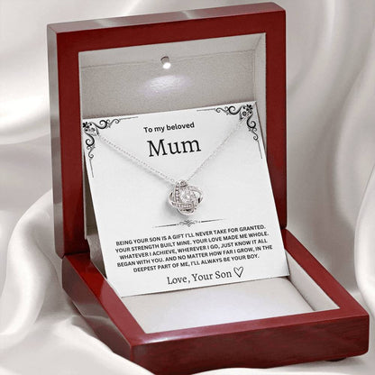 To My Beloved Mum – Love Knot Necklace