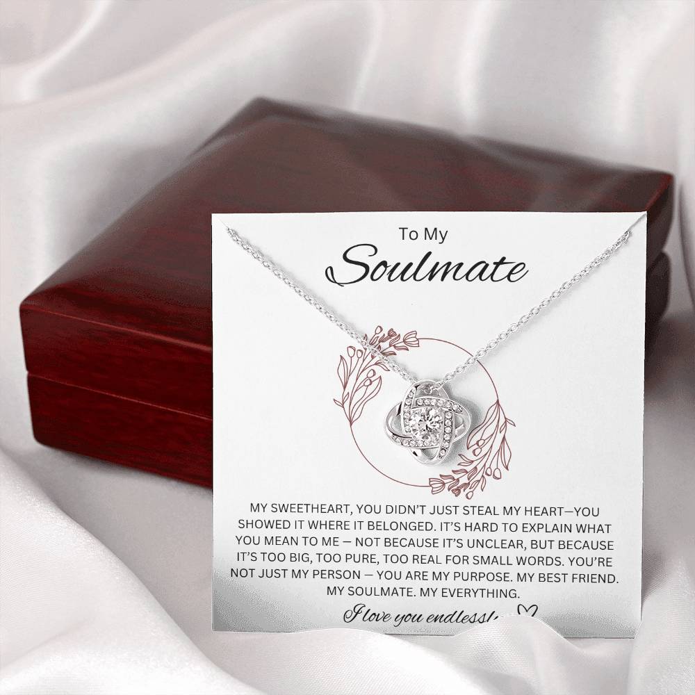 I Love You Endlessly - Love knot Necklace