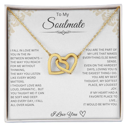 To My Soulmate - Interlocking Hearts